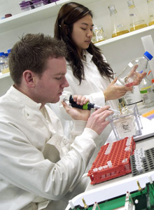 Students in the laboratory